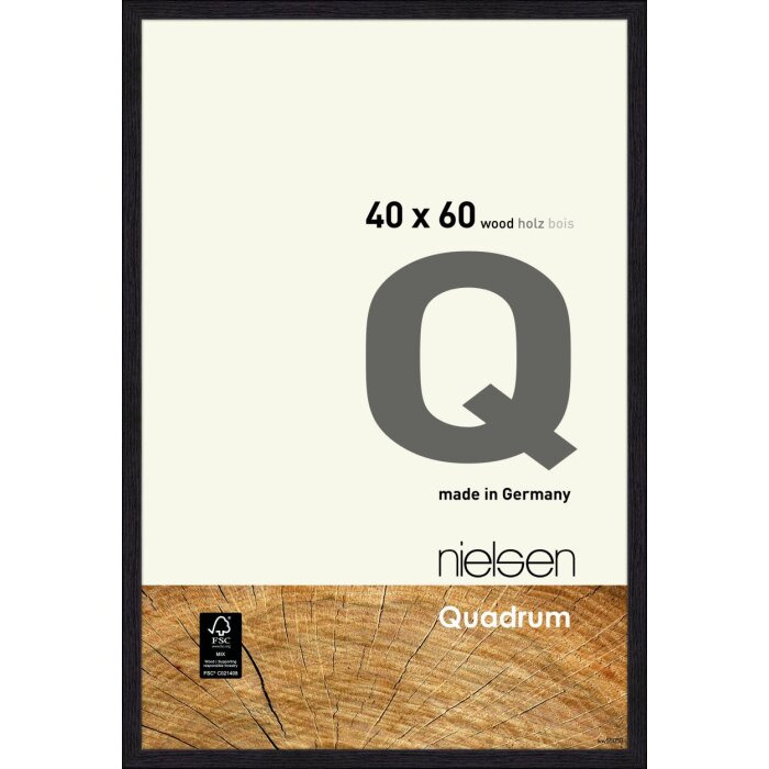 Nielsen Quadrum Holz-Wechselrahmen 40x60 cm rabenschwarz