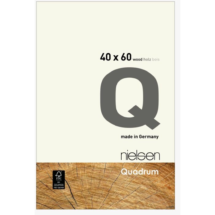 Ramă foto Nielsen Quadrum 40x60 cm, albă, finisaj acoperitor