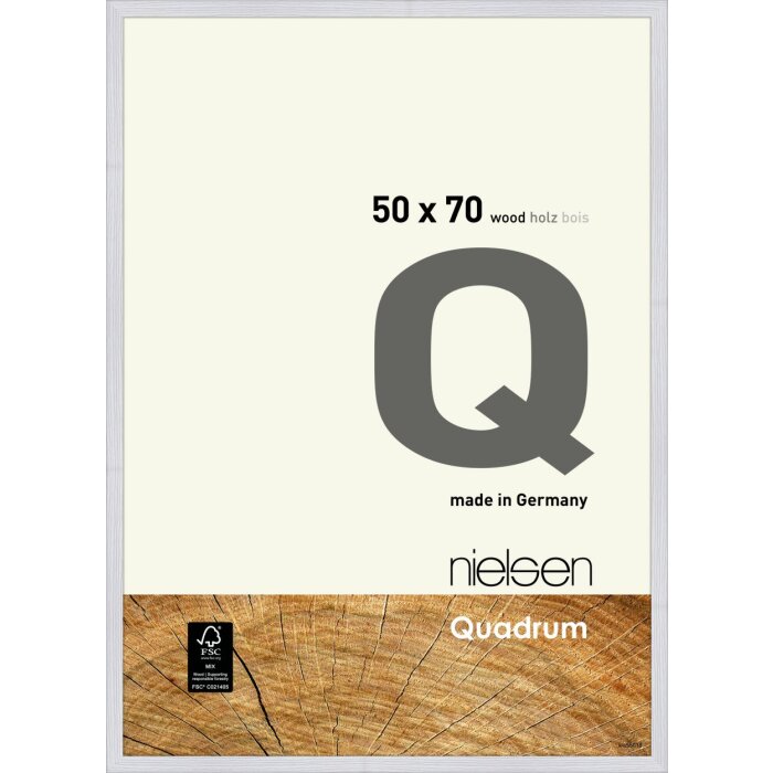 Nielsen Holz-Wechselrahmen Quadrum 50x70 cm schneeweiß