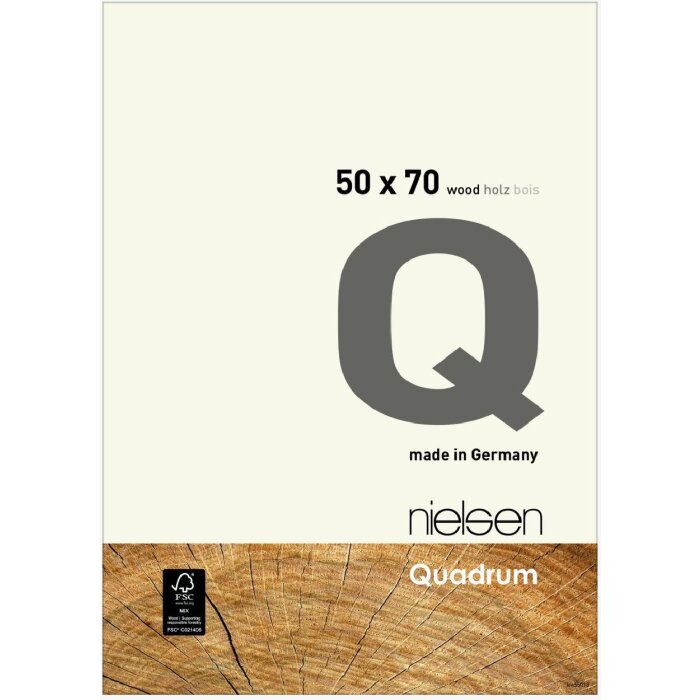Rama foto Nielsen Quadrum, lemn masiv, finisaj alb acoperător 50x70 cm