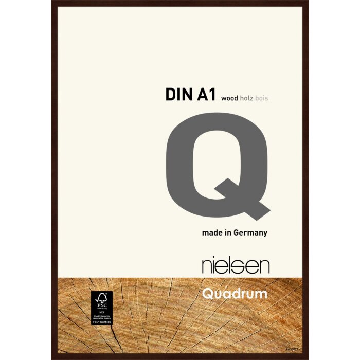 Nielsen Holz-Wechselrahmen Quadrum 59,4x84,1 cm Wenge DIN A1