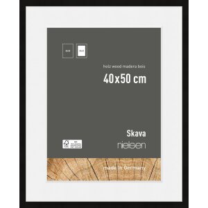 Nielsen Holz-Bilderrahmen Skava schwarz 40x50 cm inkl....