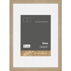 Nielsen Holz-Bilderrahmen Skava eiche 40x50 cm mit Passepartout 30x40 cm