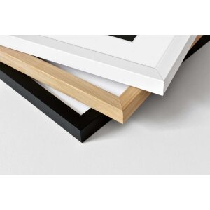 Nielsen Holz-Bilderrahmen Skava weiß 30x40 cm mit Passepartout 21x29,7 cm