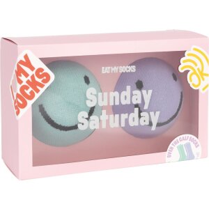 EatMySocks Doppelpack Fröhliche Socken Saturday Sunday