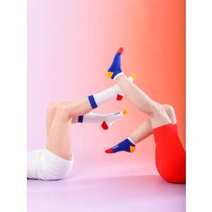 Set pantofi EatMySocks cu model ouă de păsăre, 2 perechi