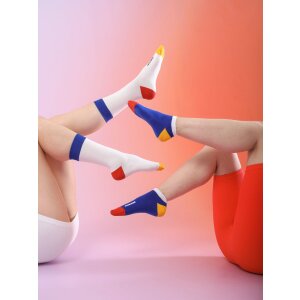 Set pantofi EatMySocks cu model ouă de păsăre, 2 perechi