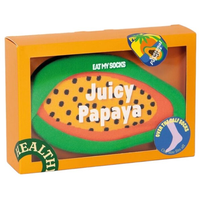 Pantofi lungi EatMySocks Juicy Papaya – cadou plin de bucurie