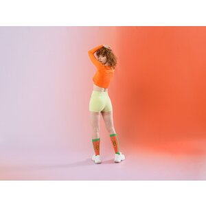 Pantofi lungi EatMySocks Juicy Papaya – cadou plin de bucurie