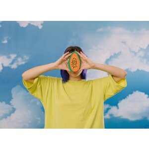 Pantofi lungi EatMySocks Juicy Papaya – cadou plin de bucurie