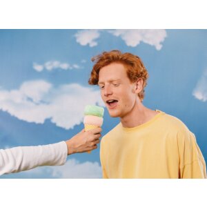 EatMySocks Lange Socken Dolce Gelato Pink Green Eistüte