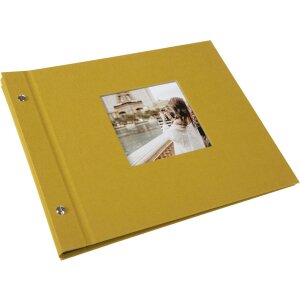Goldbuch Schraubalbum Bella Vista senf 30x25 cm 40 schwarze Seiten