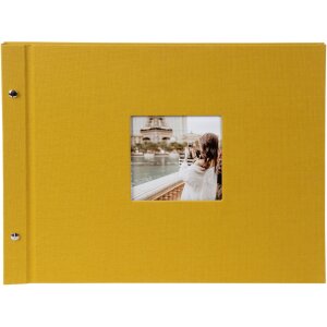 Album Goldbuch cu filet Bella Vista muștar 39x31 cm 40 pagini negre