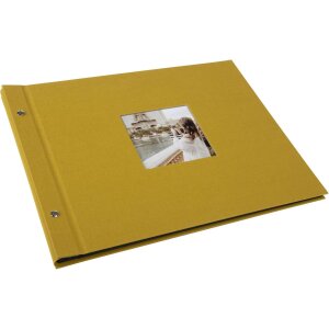 Album Goldbuch cu filet Bella Vista muștar 39x31 cm 40 pagini negre