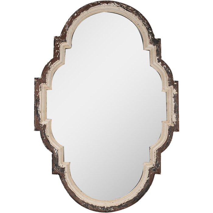 Clayre & Eef 52S300 Wandspiegel Braun Beige 63x4x91 cm