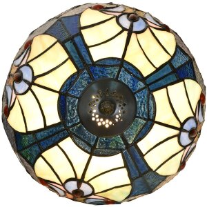 LumiLamp 5LL-6306 Lampă de masă Tiffany albastru Ø 25x40 cm E14-max 1x40W