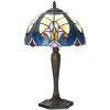LumiLamp 5LL-6306 Lampă de masă Tiffany albastru Ø 25x40 cm E14-max 1x40W