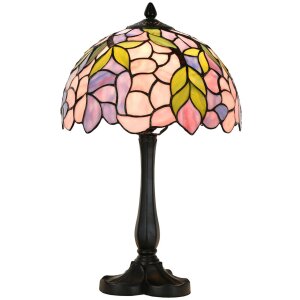 LumiLamp 5LL-6308 Lampă de masă Tiffany roz Ø...