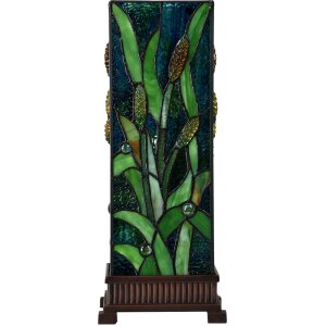 LumiLamp 5LL-6310 Tiffany Tischlampe Grün 18x18x45...