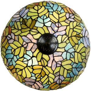 LumiLamp 5LL-6312 Tiffany Tischlampe Grün Ø 40x60 cm E27-max 2x60W