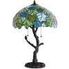 LumiLamp 5LL-6312 Tiffany Tischlampe Grün Ø 40x60 cm E27-max 2x60W