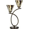 LumiLamp 5LL-6315 Tiffany Tischlampe Beige 46x28x63 cm E14 max 2x40W