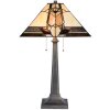 LumiLamp 5LL-6320 Tiffany Tischlampe Beige 45x45x80 cm E27 max 2x60W