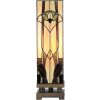 LumiLamp 5LL-6323 Tiffany Tischlampe Beige 15x15x54 cm E27 max 60W