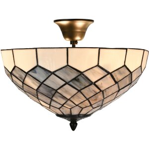 LumiLamp 5LL-6331 - Lumină de tavan Tiffany gri Ø 41x24 cm E14/max 2x40W