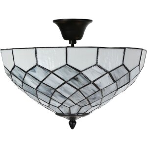 LumiLamp 5LL-6331 - Lumină de tavan Tiffany gri Ø 41x24 cm E14/max 2x40W
