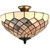 LumiLamp 5LL-6331 - Lumină de tavan Tiffany gri Ø 41x24 cm E14/max 2x40W
