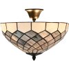 LumiLamp 5LL-6331 - Lumină de tavan Tiffany gri Ø 41x24 cm E14/max 2x40W