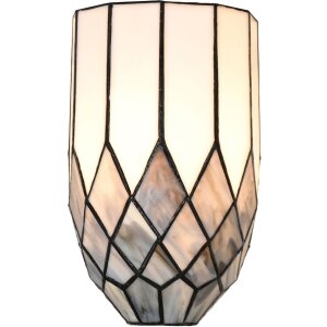 LumiLamp 5LL-6333 Wandlampe Tiffany Grau 18x15x27 cm E14...