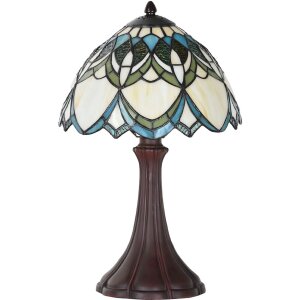 LumiLamp 5LL-6334 Tiffany Tischlampe Beige Ø 25x42...