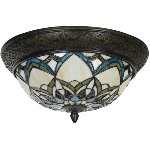 Lampa de tavan Tiffany bej LumiLamp 5LL-6335 Ø...