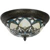 Lampa de tavan Tiffany bej LumiLamp 5LL-6335 Ø 37x19 cm E14 max 40W