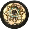Lampa de tavan Tiffany bej LumiLamp 5LL-6335 Ø 37x19 cm E14 max 40W