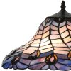 LumiLamp 5LL-6338 Tiffany Tischlampe Blau Ø 40x60 cm E27-max 2x60W