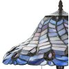 LumiLamp 5LL-6338 Tiffany Tischlampe Blau Ø 40x60 cm E27-max 2x60W