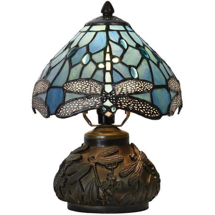 Lumină de masă Tiffany albastră Ø 20x28 cm E14 max 25W