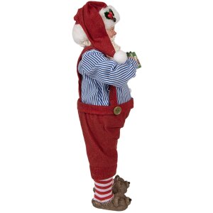 Clayre & Eef 65234 Weihnachtsdeko Weihnachtsmann Rot 16x8x28 cm