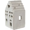 Sticlă pentru lumânări de Crăciun, casă bej, 7x6x11 cm – Clayre & Eef