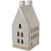 Clayre & Eef 6CE1591M Dekoration Haus mit LED Beige 8x6x15 cm