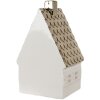 Clayre & Eef 6CE1597L Dekoration Haus mit LED Beige Goldfarbig 10x8x16 cm