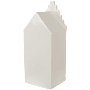 Clayre & Eef 6CE1598L Dekoration Haus mit LED Beige Goldfarbig 8x8x20 cm