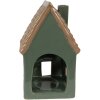 Clayre & Eef 6CE1601 Suport pentru lumânări Christmas Cottage Green Brown 9x8x15 cm