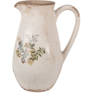 Pahar decorativ Clayre & Eef bej galben 17x13x22 cm