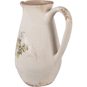 Pahar decorativ Clayre & Eef bej galben 17x13x22 cm