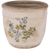 Clayre & Eef 6CE1607M Blumentopf Beige Gelb Ø 16x14 cm für Innen