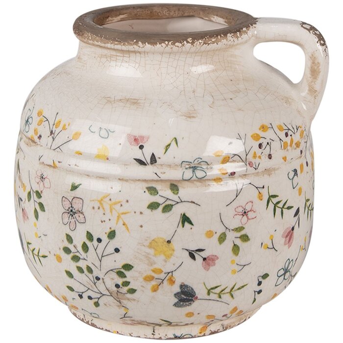 Sticlă decorativă Clayre & Eef Bej Galben Ø 17x16 cm